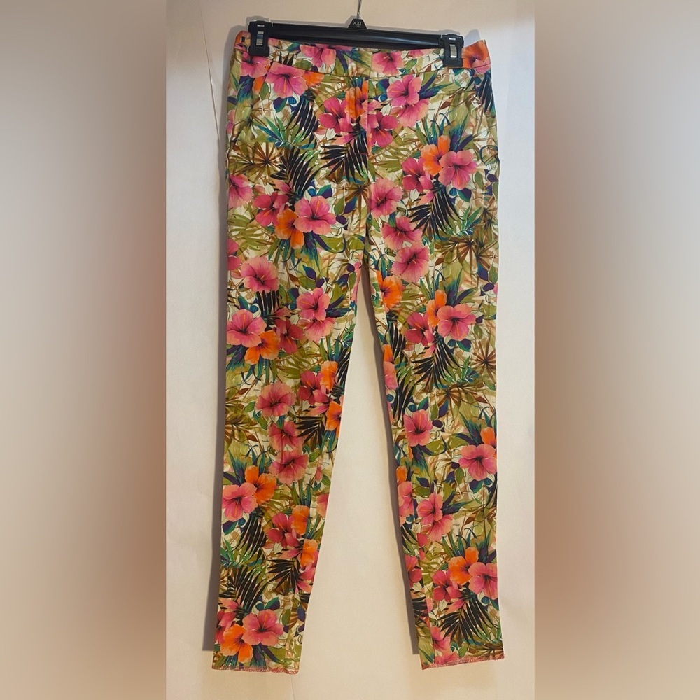 Zara Woman's Tropical Floral Print Pants Size XS